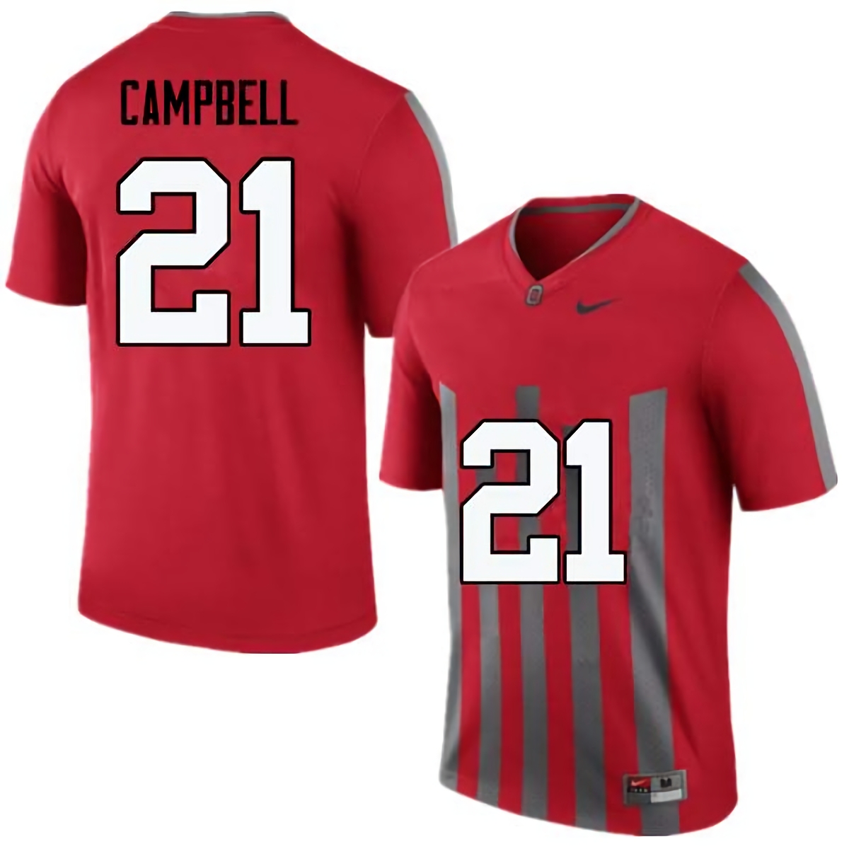 Parris Campbell Ohio State Buckeyes Men's NCAA #21 Nike Throwback Red College Stitched Football Jersey NKO0056CT